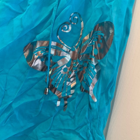 Silky cover up with silver design NWT - Picture 4 of 4